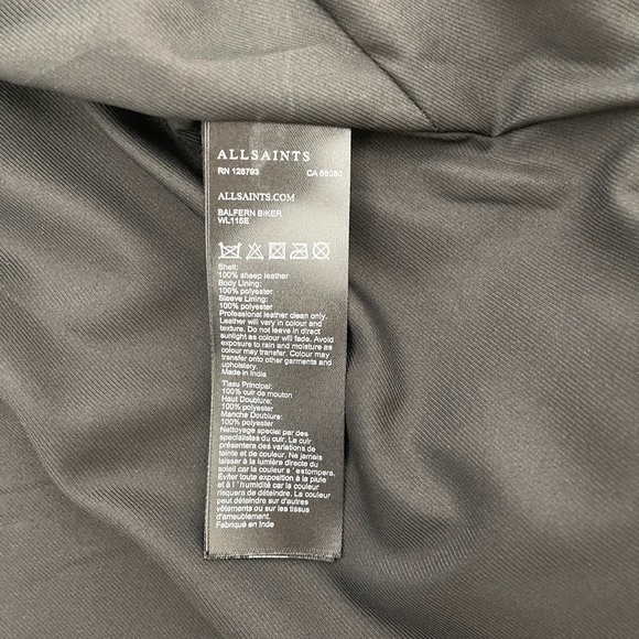 Allsaints Leather Biker Jacket - Picture 7 of 11
